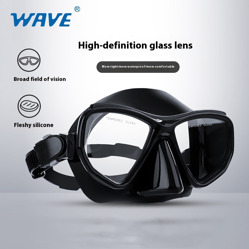Freediving Mask Set - WAVE Quality Snorkeling Glass Eyewear Mask