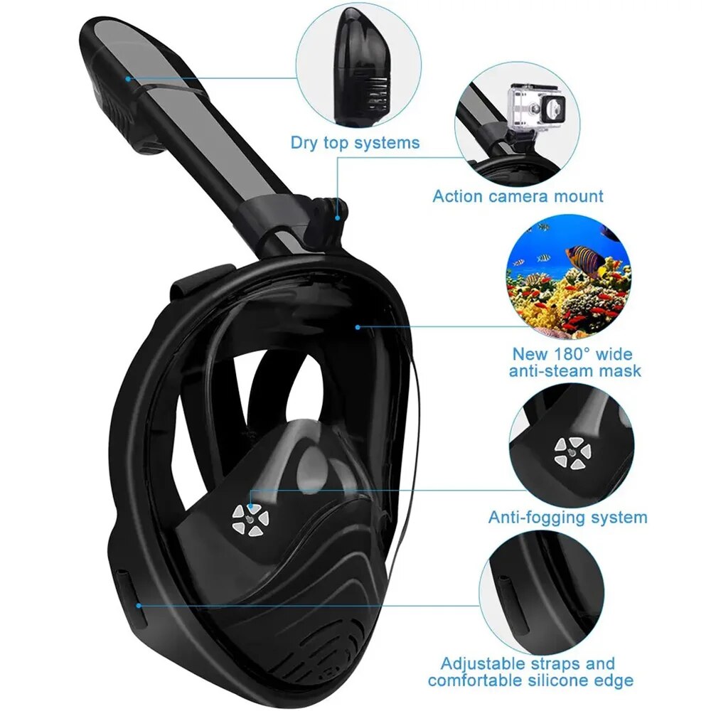 Underwater Snorkeling Full Fac - đánh giá và giá Freediving Mask Set